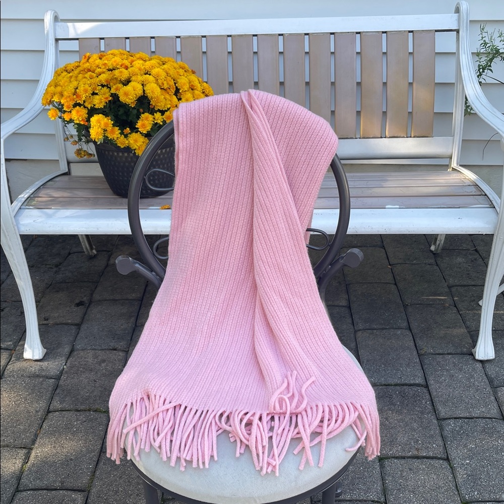 Echo Cozy Pink Ribbed Knit Scarf